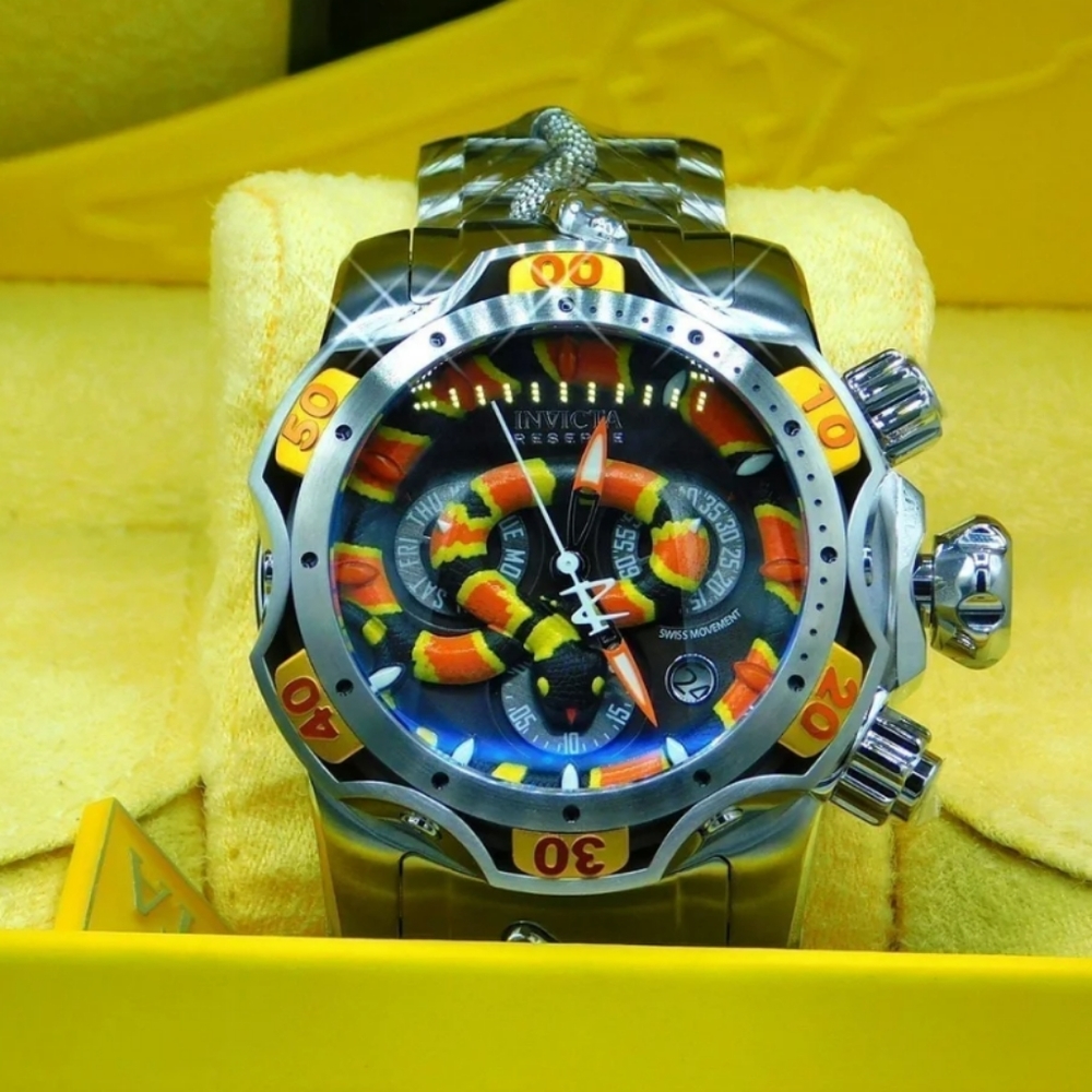 Brand New Invicta Swiss Venom Coral Snake Chrono - Picture 7 of 9